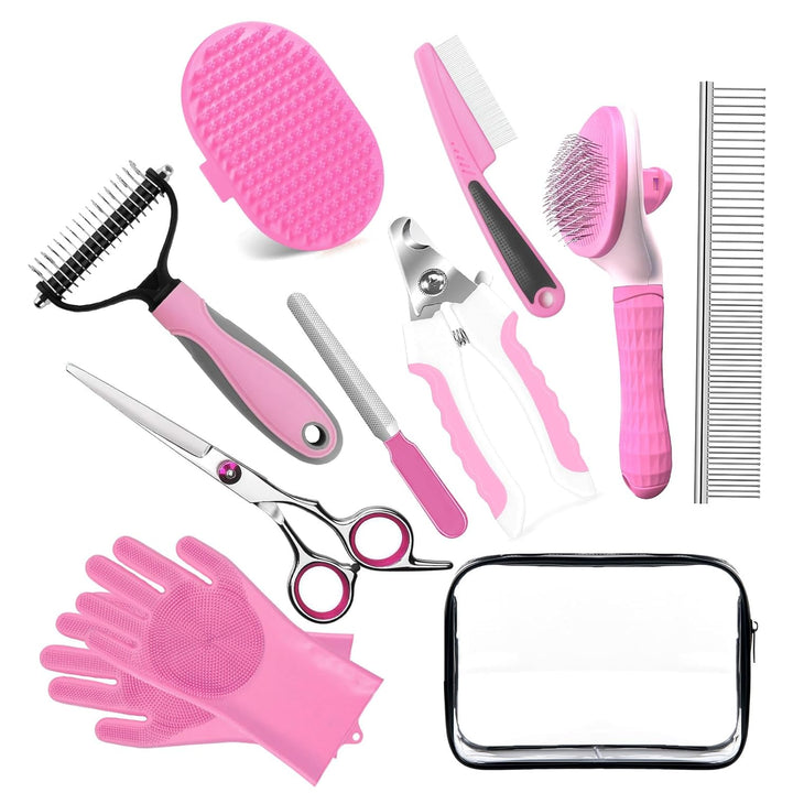 10-Piece Complete Pet Grooming Kit for Dogs & Cats