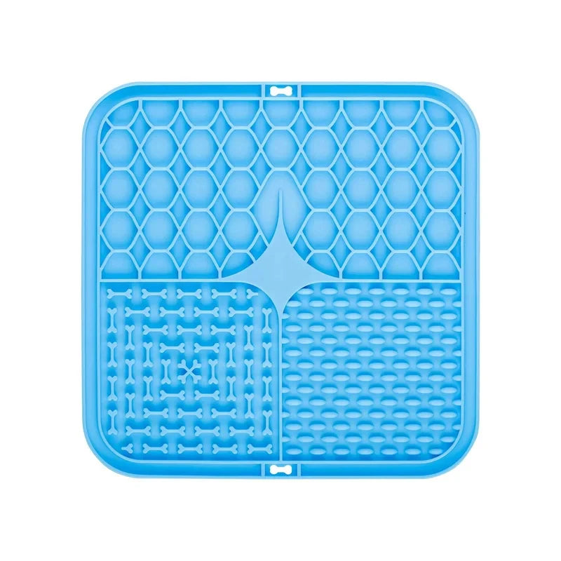 Dog snuffle mat fleece strips hide treats slow feeder enrichment