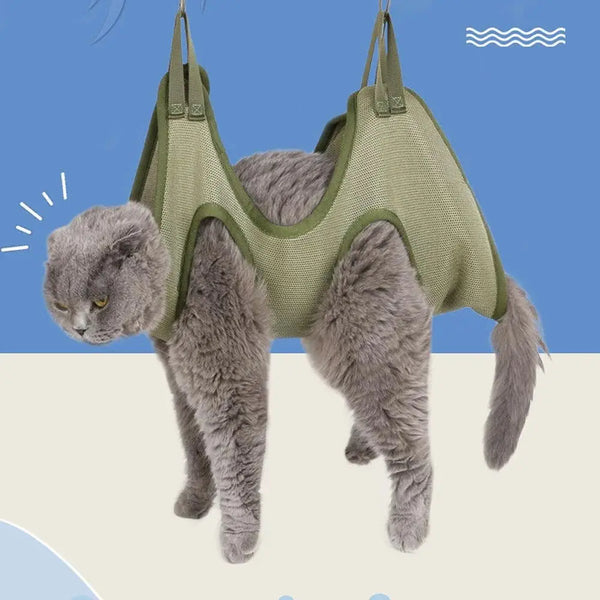 TONG cat grooming hammock restraint bag for nail trimming and bathing